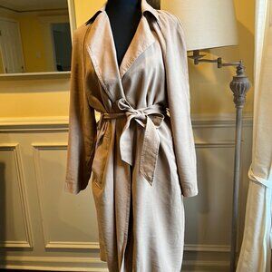 H&M Beige Belted Trench Coat Lightweight Wrap Coat Size s